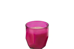 Kaars origami glas fuchsia 30u