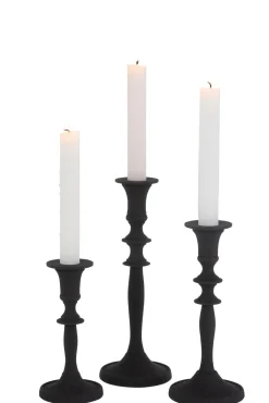 kaarsenhouder klassiek alu zw m