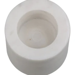 Kandelaar marmer wit 6.5x6.5x5.5cm