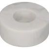 Kandelaar marmer wit 9x9x3cm