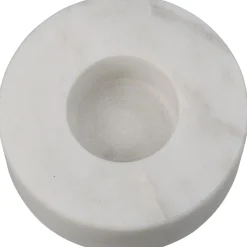 Kandelaar marmer wit 9x9x3cm