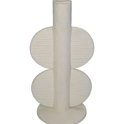 Kandelaar poly ivoor 11x9x22cm