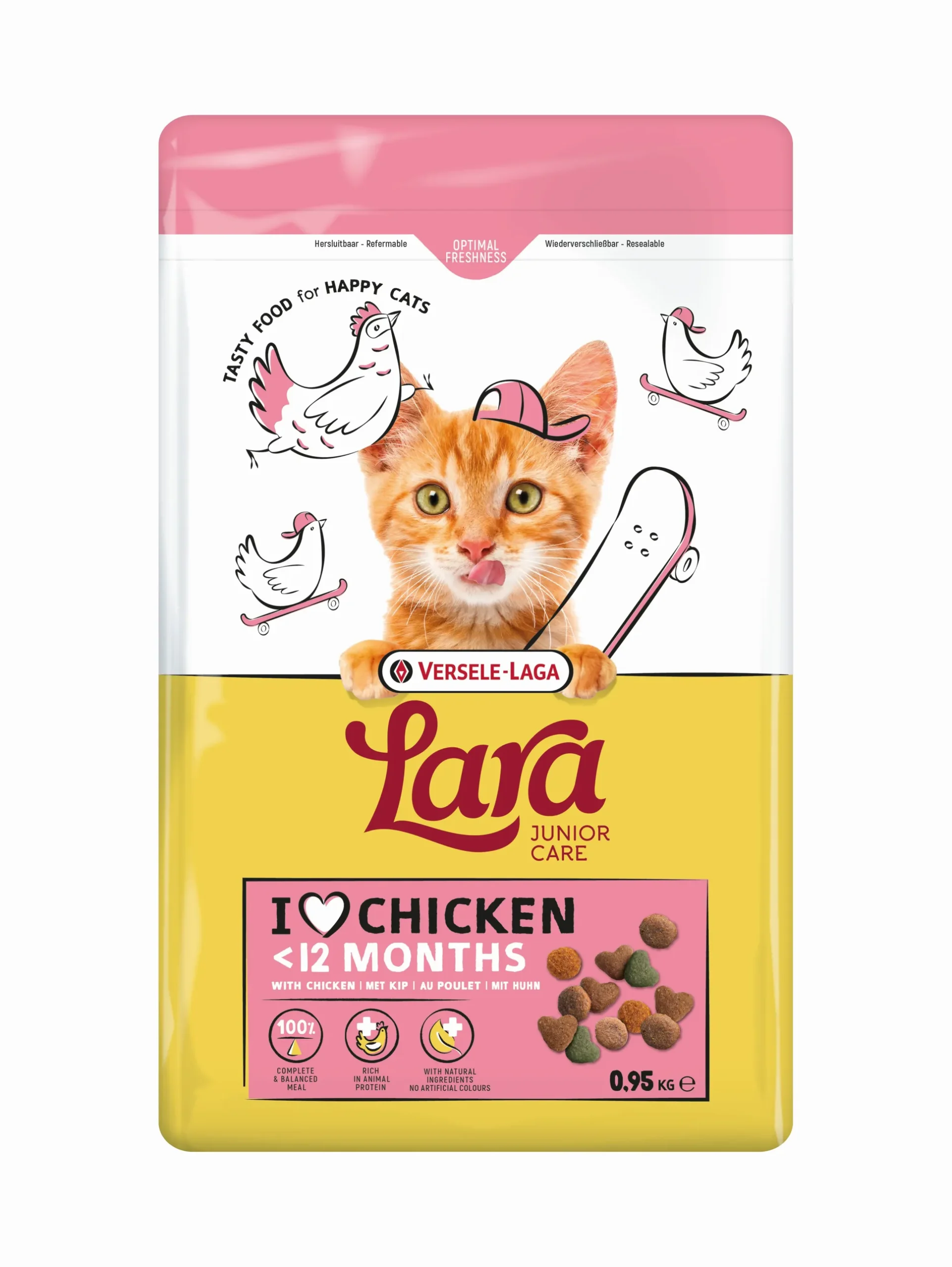 Kattenbrokken lara junior care with chicken 950g