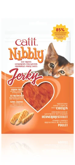 Kattensnack nibbly jerky kip 30g
