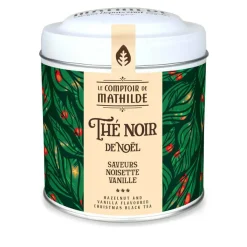 Kerst zwarte thee hazelnoot en vanille