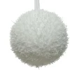 Kerstbal foam ice 10cm wit
