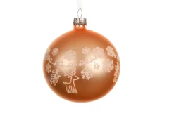 Kerstbal glas mat kerstdecoratie