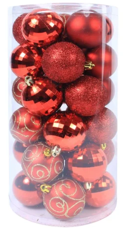 Kerstbal kerstrood (30sts)