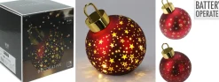 Kerstbal met led 15cm