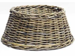 Kerstboomhuls rotan grijs d75h20cm