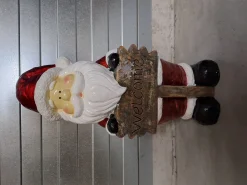 Kerstman Welcome bordje met lichtjes