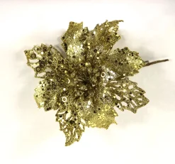 Kerstster op clip goud