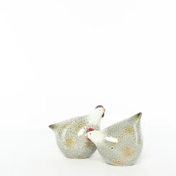 Kip paulette 2 grijs gespikkeld