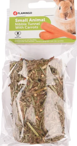 Knaagtunnel tubez gevuld met wortel