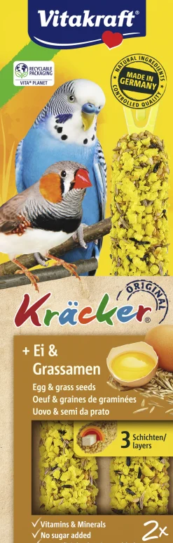 Kräcker® ei & graszaad| 2stuks| parkieten