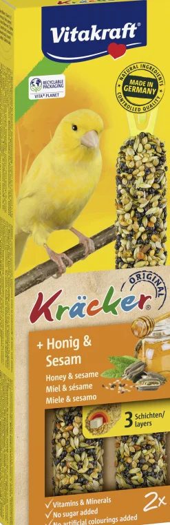 Kräcker® honing & sesam| 2stuks| kanaries