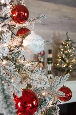 Kunstkerstboom Oslo flocked h225cm