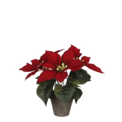 Kunststof poinsettia in pot