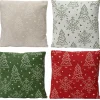 Kussen 4 assortie kerstboom sneeuwvlok 40cm
