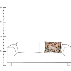 Kussen takken velvet ivoor 40x60cm