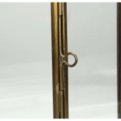 Lantaarn messing goud 35x10x34cm