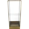 Lantaarn messing goud 15x15x40cm