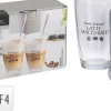 Latte macchiato glas set van 4