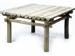 Lounge tafel teak natural 80x80h40cm