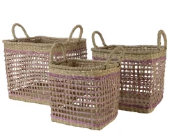 Mand zeegras roze 30cm