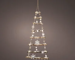 Micro led kerstboom hout steady batterij