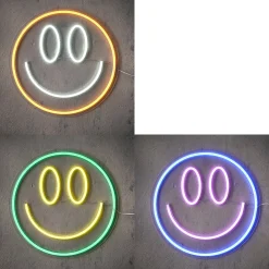 Neon light smiley led adapter included - b2xd33cm