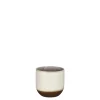 Nora pot rond off white glaze - h13xd14cm