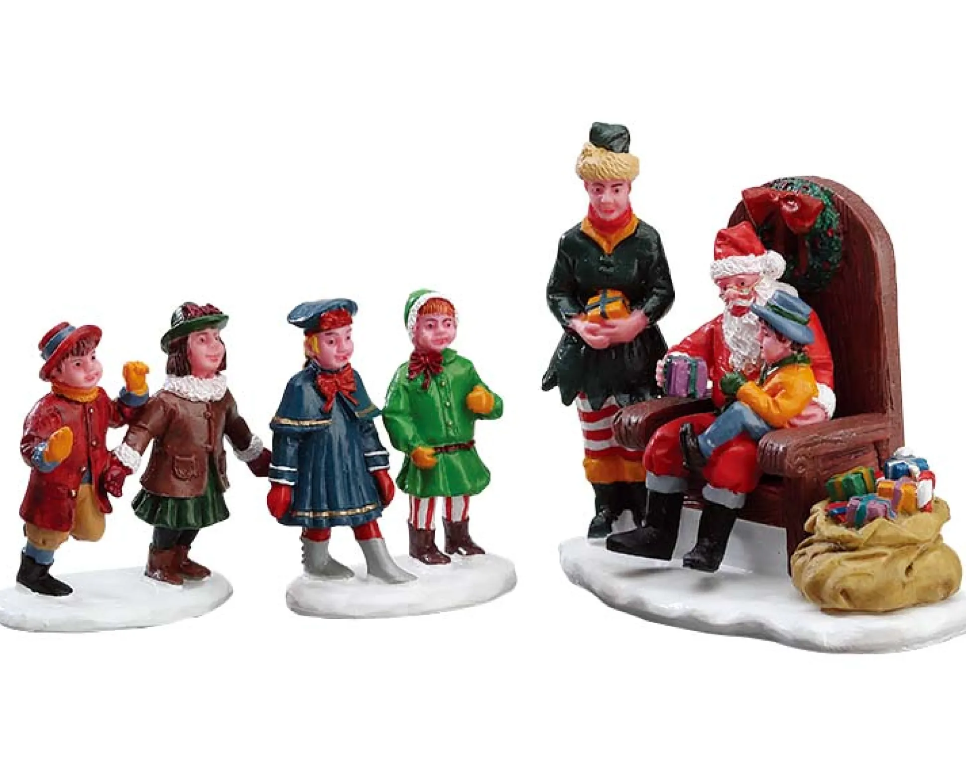 Op bezoek bij de kerstman, set van 3