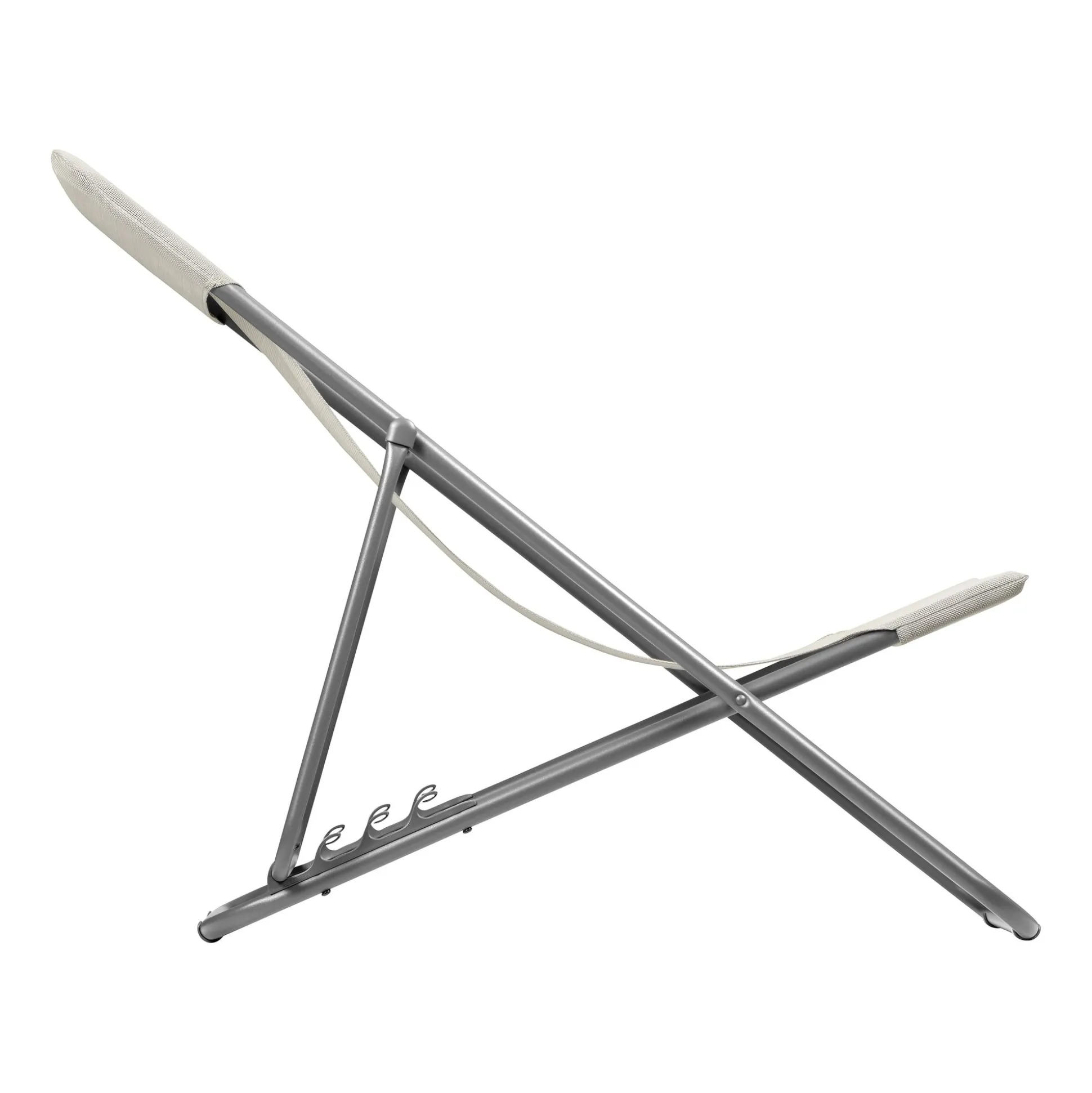 Opvouwbaar ligbed met meerdere standen seigle beige