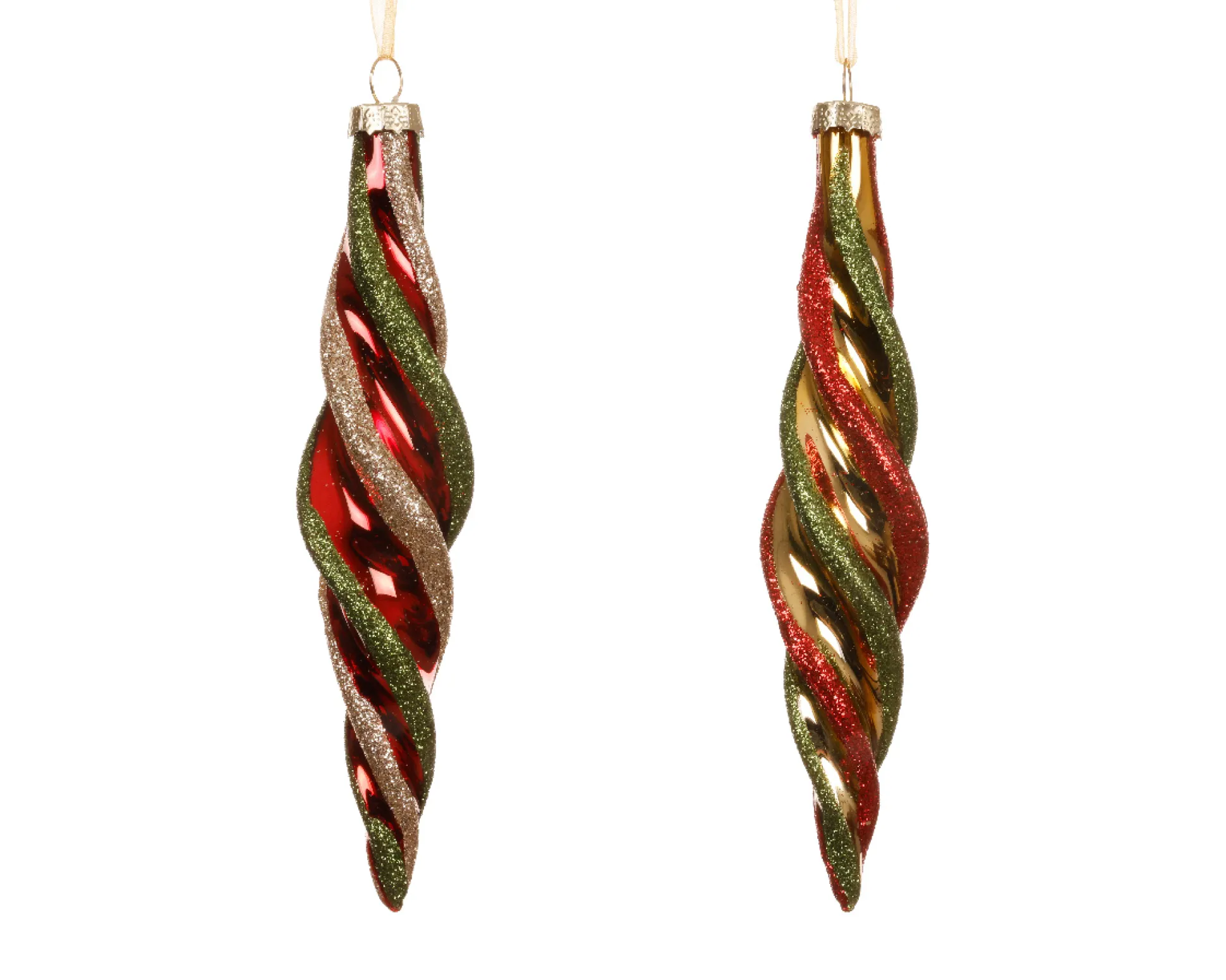 Ornament glas glanzend spiraalvormig