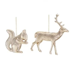 Ornament set hert en eekhoorn