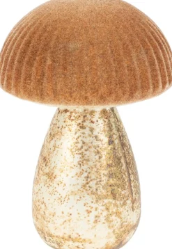 Paddenstoel in glas roest 13cm