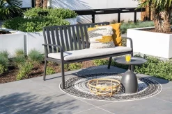 Pisa tuinbank donkergrijs/zand