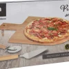 Pizzaset: plank, snijder en schep