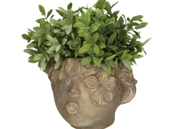 Planter gezicht beton goud