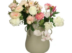 Planter ijzer ivoor 32x32x26.5cm