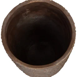 Planter paardebloem beton goud 18x18x30cm