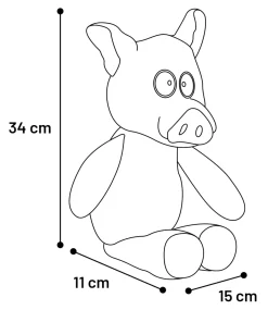 Pluche varken happy 34cm