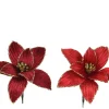 Poinsettia fluweel polyester op steel