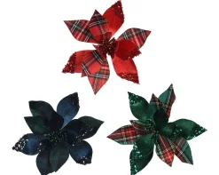 Poinsettia polyester fluweel