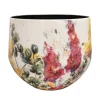 Pot floral white d33 h28