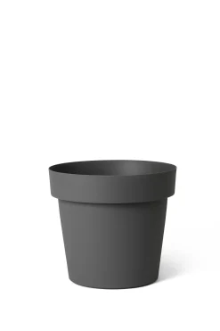 Pot rond happy 20 cm antraciet