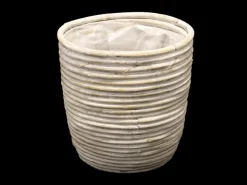 Pot round balloon stripe ww d20h19cm