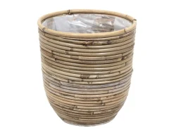 Pot round balloon stripe d24h24cm