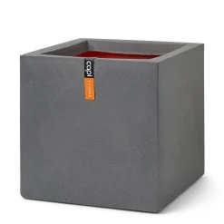 Pot smooth 30x30x30 d.grijs